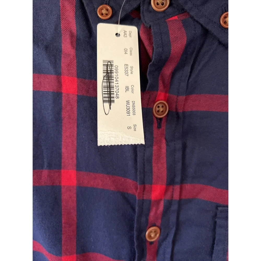 J.Crew Men's Size Small Plaid Slim Fit Long Sleeve Button-Down Flannel Shirt